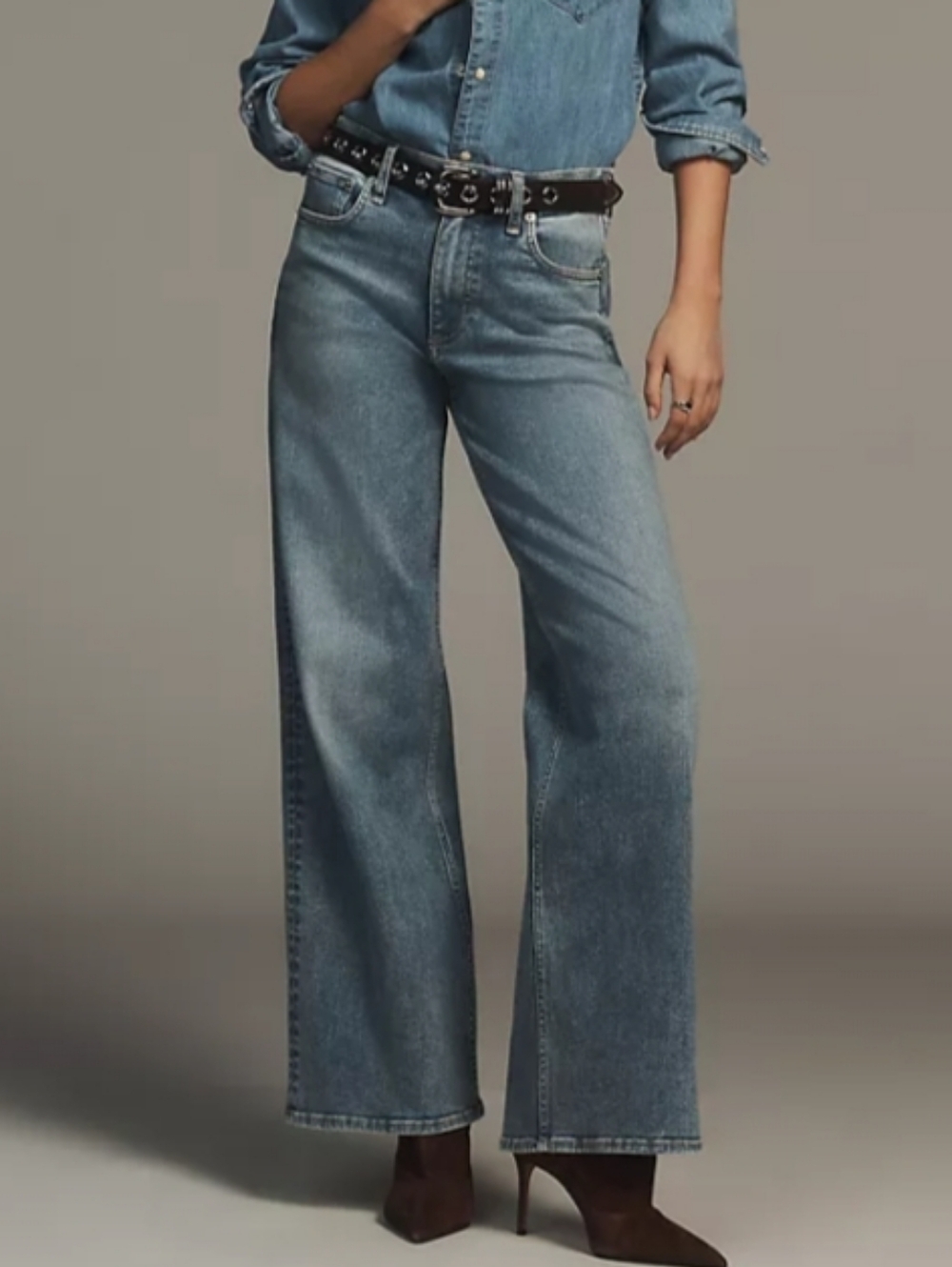 Rag & Bone Andi High Rise Ankle Wide Leg Jean's In Lyon 27 NWT